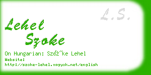 lehel szoke business card